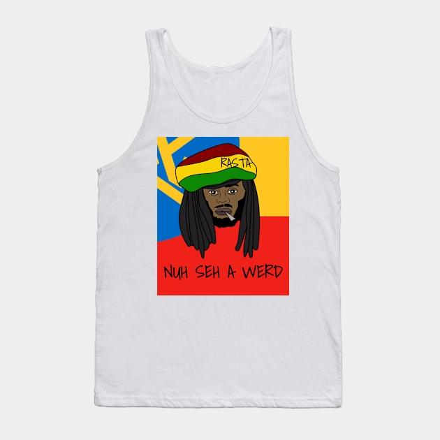 Jamaican slogan, Kingston, Rasta, Funny, Jamaica flag Tank Top by alzo